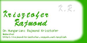 krisztofer rajmond business card